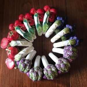 Set of 14 Porcelain Napkin Rings Goes with Vietri